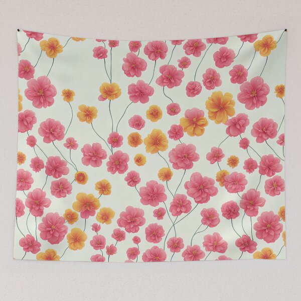 Artikelvorschau, Fun flowers tropical pattern entworfen und verkauft von Purple-Horizon.