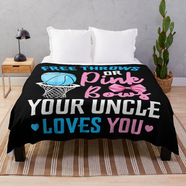 Item preview, Free Throws or Pink Bows Uncle Loves You Gender Reveal designed and sold by knjisapueyesq.