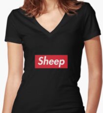 SHEEP Supreme Women's Fitted V-Neck T-Shirt