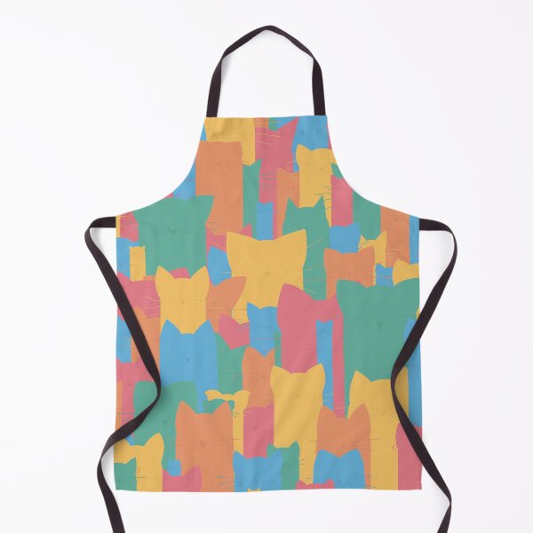 Item preview, World Full of Cats PInk blue Yellow Green Funny Whiskers Lovehearts designed and sold by marie-inks.