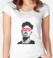 21 savage Women's Fitted Scoop T-Shirt