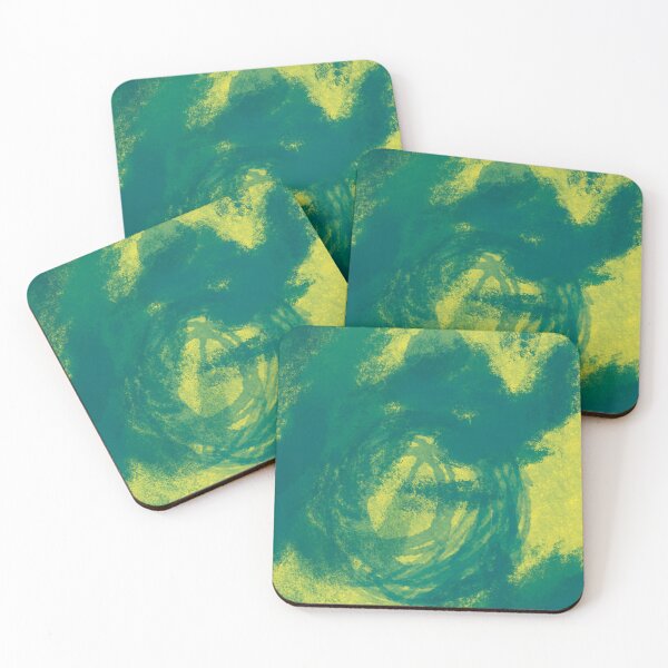 Item preview, Abstract Chaos Painting Green and Yellow designed and sold by marie-inks.