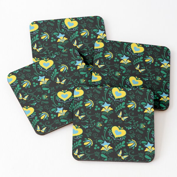 Item preview, floral boho pattern seamles repetitive flowers leaves designed and sold by marie-inks.