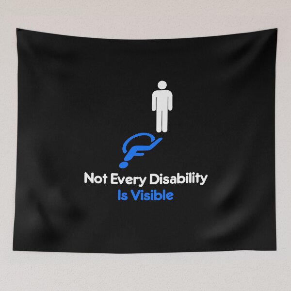 Item preview, Not Every Disability is Visible Invisible Disability Stick Figure With Wheelchair Shadow designed and sold by roadworkplay.