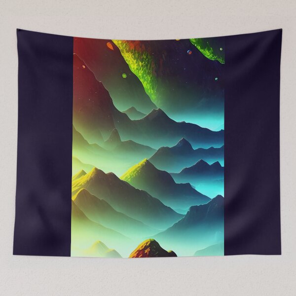 Item preview, Colorful Mountains On Another World designed and sold by SapphireMyst.