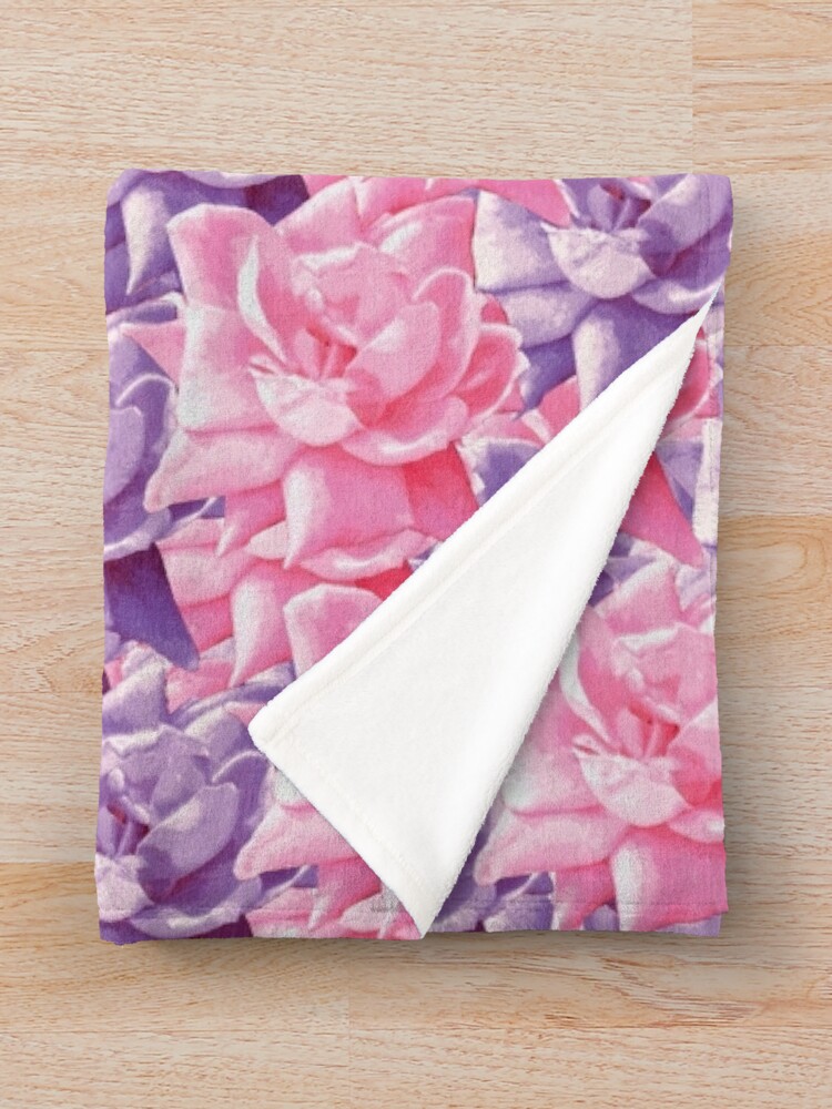 Alternate view of Painted Rose Throw Blanket