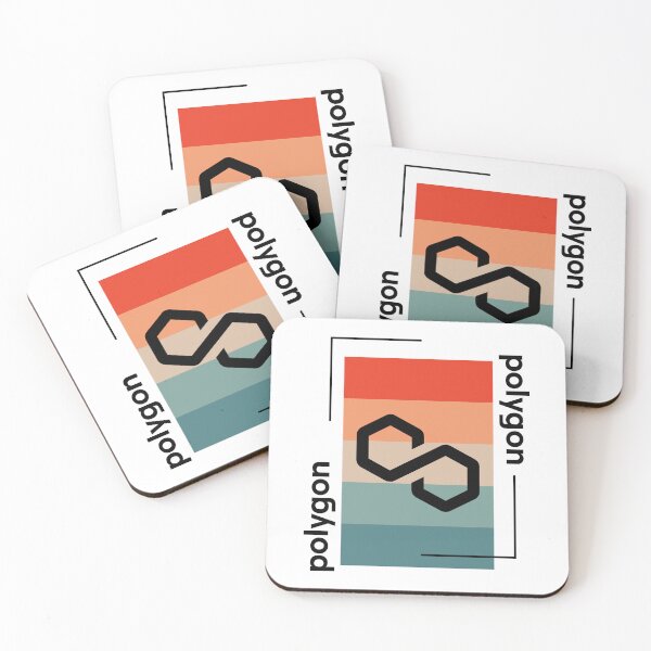 Item preview, Polygon MATIC Crypto Altcoin - Retro Colour Scheme designed and sold by CryptoMoods.