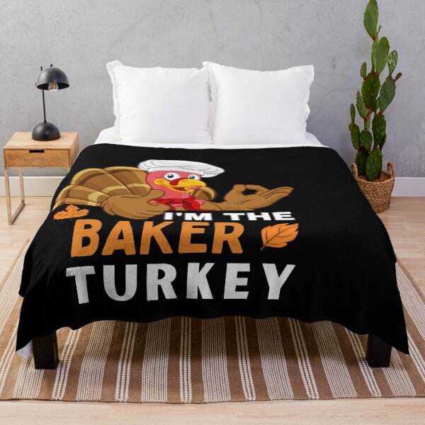 Item preview, I am The Baker Turkey Happy thanksgiving turkey cartoon designed and sold by Artistusha.