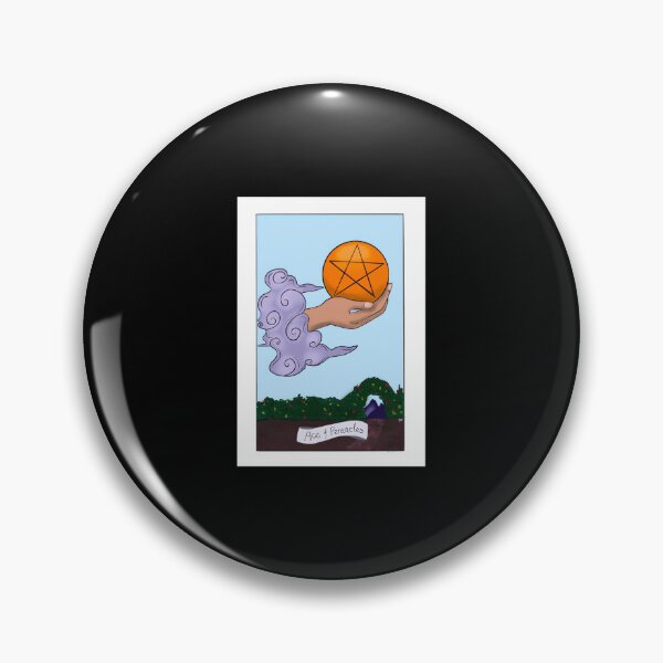Artikelvorschau, Tarot-Aufkleber Ass der Münzen 1 entworfen und verkauft von meallaanezz.