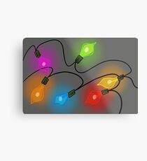 Mid Century Modern Christmas Tree Lights Metal Print