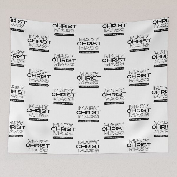 Item preview, Mary Christ Mass - The Most Catholic Time Of The Year (Black) designed and sold by domusfidei.