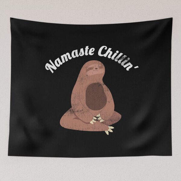 Item preview, Funny Sloth, Yoga "Namaste Chillin'"  designed and sold by DSweethearts.