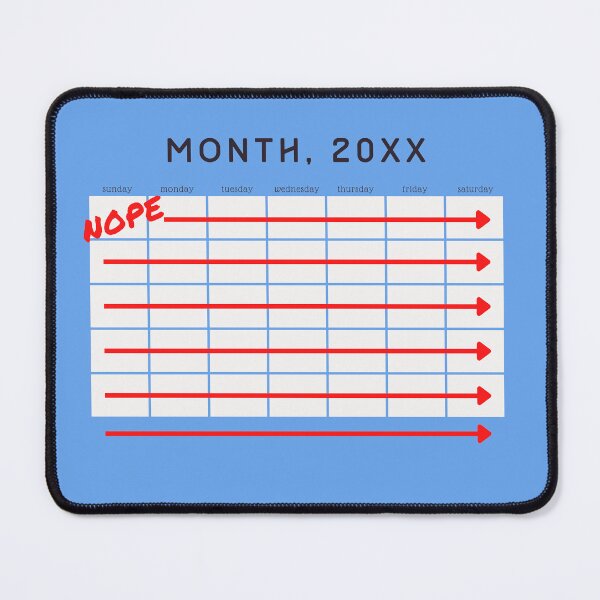 Item preview, Nope Month. funny monthly note organised disorganised calendar designed and sold by marie-inks.