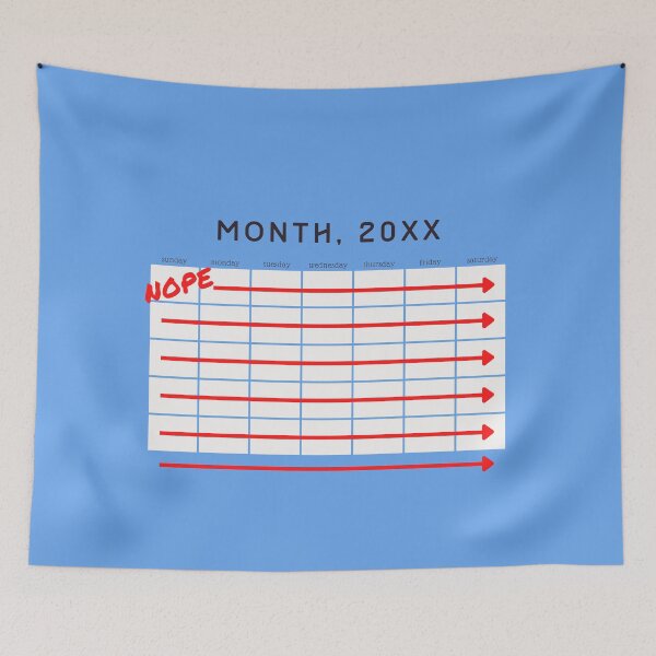 Item preview, Nope Month. funny monthly note organised disorganised calendar designed and sold by marie-inks.