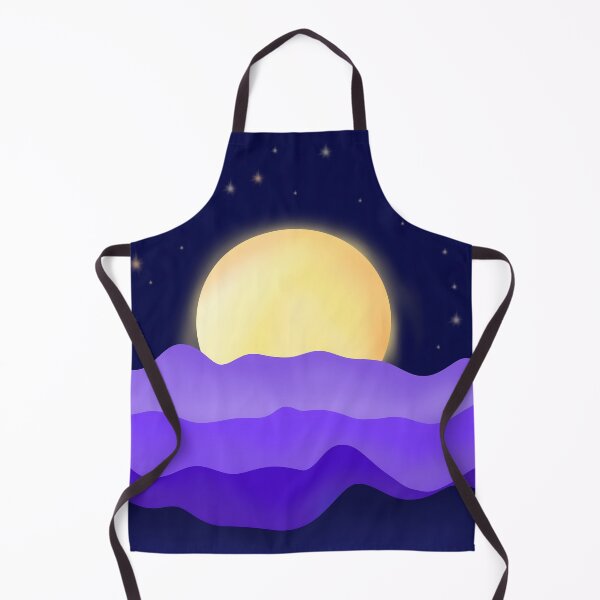Item preview, Beautiful violet night sky illustration with moon designed and sold by Cosmos726.