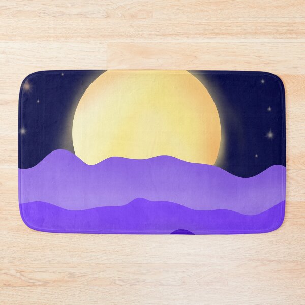 Item preview, Beautiful violet night sky illustration with moon designed and sold by Cosmos726.