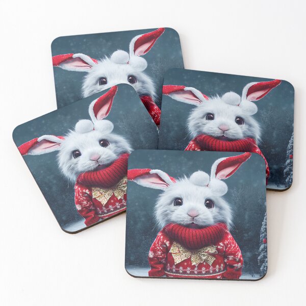 Item preview, Cute Christmas bunny designed and sold by art8085.