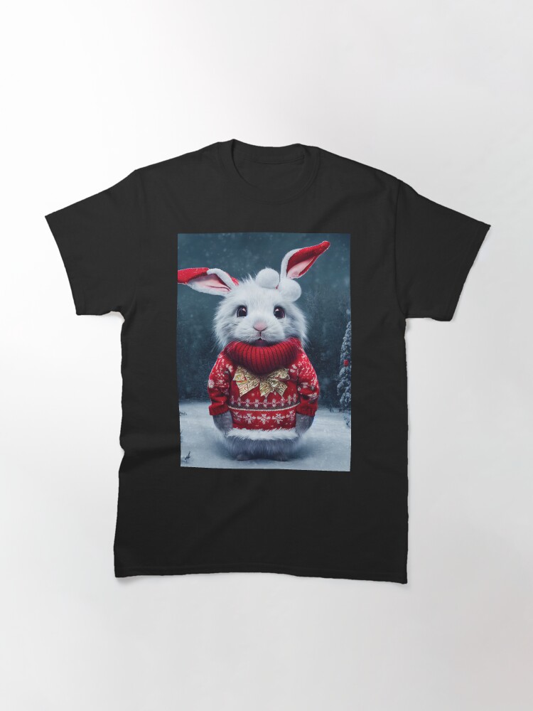 Discover Cute Christmas bunny Classic T-Shirt