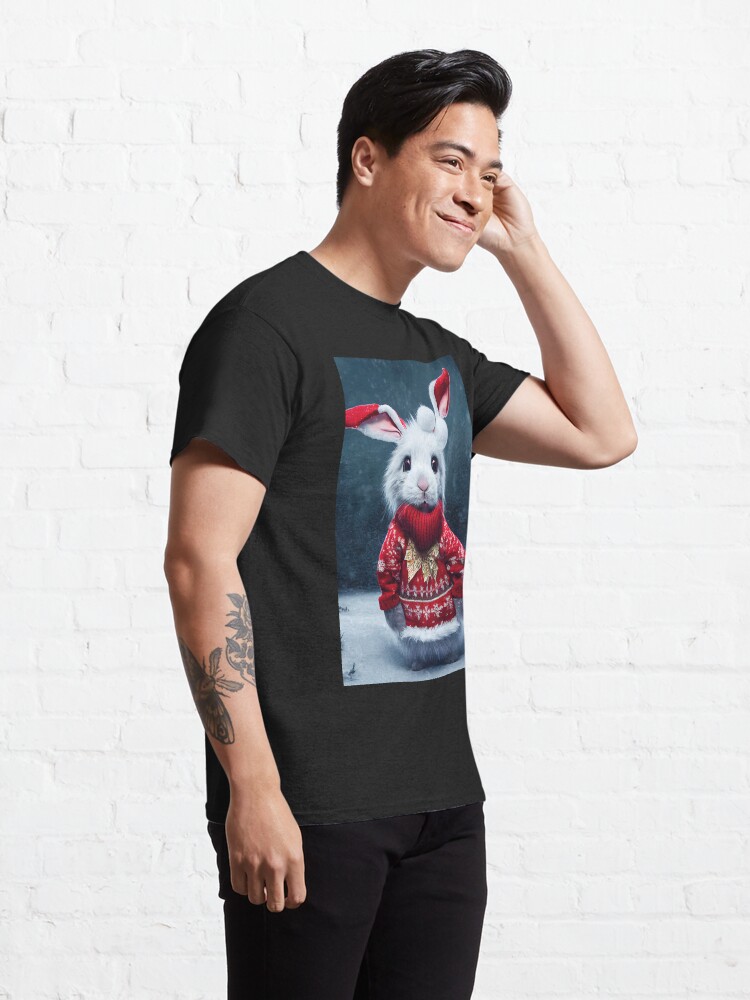 Discover Cute Christmas bunny Classic T-Shirt