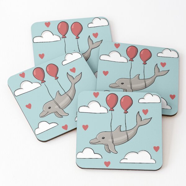 Item preview, Dolphin in the sky with balloons  designed and sold by Redtailedbailys.