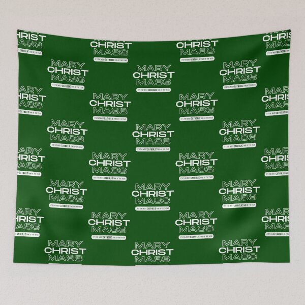 Item preview, Mary Christ Mass - The Most Catholic Time Of The Year (White) designed and sold by domusfidei.