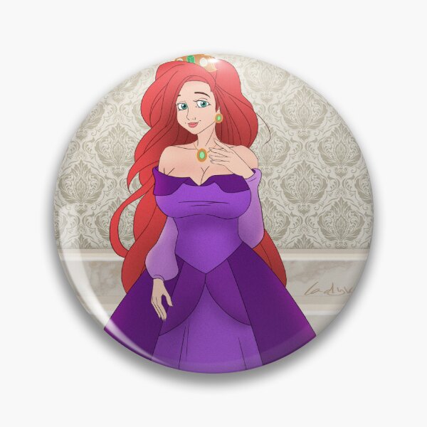 Item preview, Redhead Lady Long Hair Purple Dress designed and sold by ladykraken.