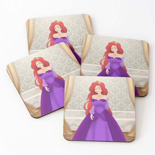 Item preview, Redhead Lady Long Hair Purple Dress designed and sold by ladykraken.