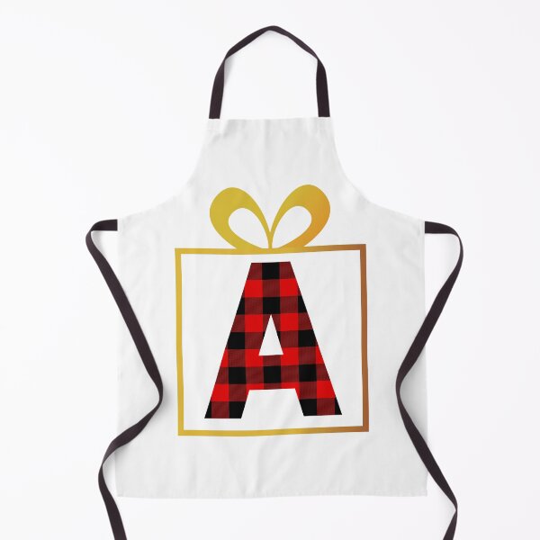 Item preview, Christmas Buffalo Plaid Letter A designed and sold by Coffee Lifestyle.