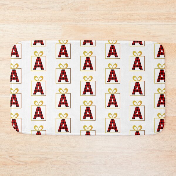 Item preview, Christmas Buffalo Plaid Letter A designed and sold by Coffee Lifestyle.