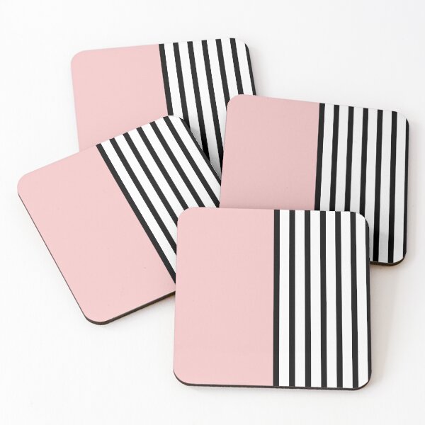 Item preview, Baby Pink Black and White Stipe designed and sold by theAcollection.