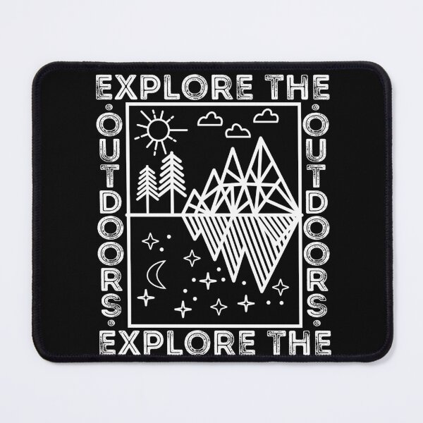 Item preview, Explore The Outdoors Geometric Mountains Line Art designed and sold by samah82.
