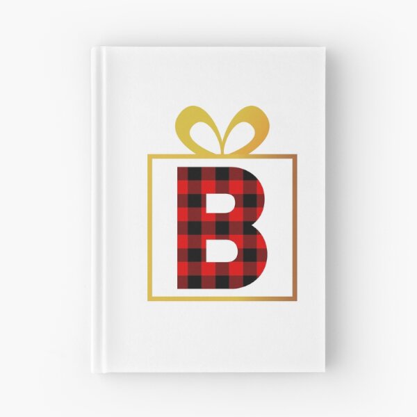 Item preview, Christmas Buffalo Plaid Letter B designed and sold by Coffee Lifestyle.