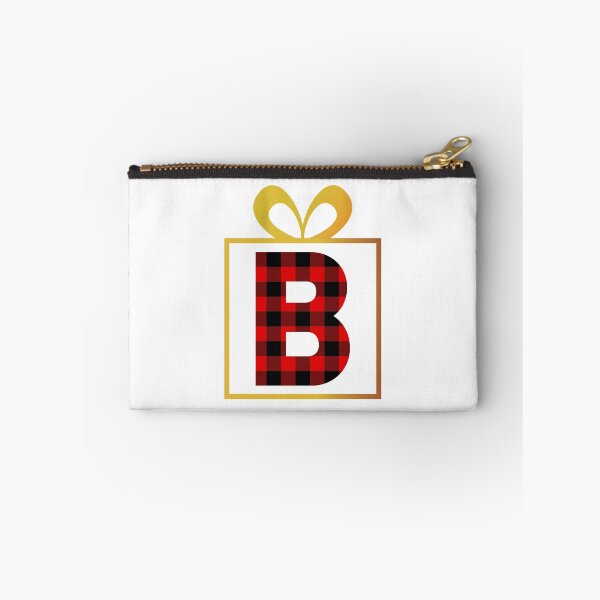 Item preview, Christmas Buffalo Plaid Letter B designed and sold by Coffee Lifestyle.