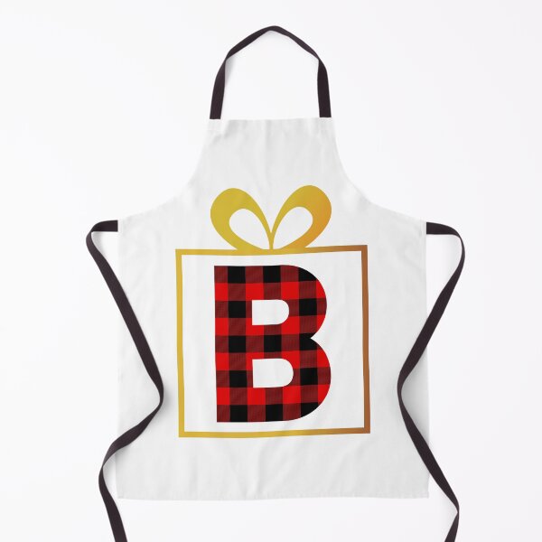 Item preview, Christmas Buffalo Plaid Letter B designed and sold by Coffee Lifestyle.