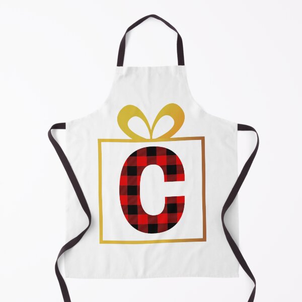 Item preview, Christmas Buffalo Plaid Letter C designed and sold by Coffee Lifestyle.