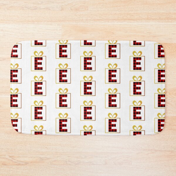 Item preview, Christmas Buffalo Plaid Letter E designed and sold by Coffee Lifestyle.