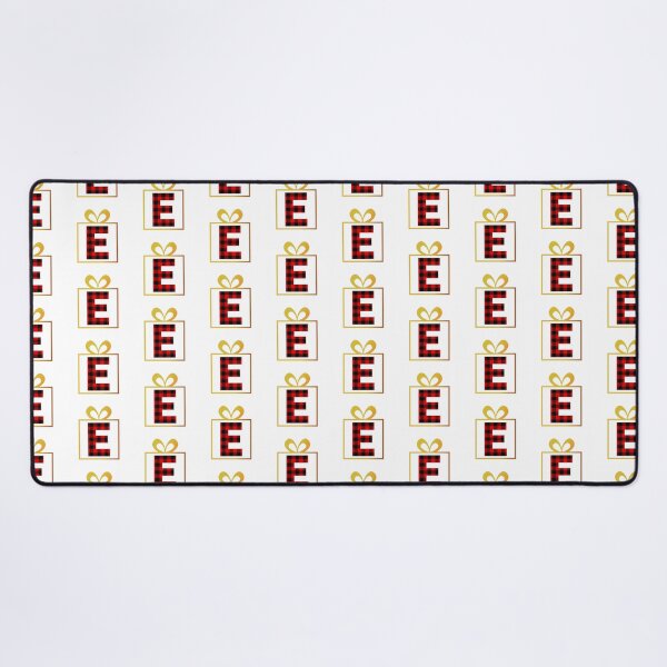 Item preview, Christmas Buffalo Plaid Letter E designed and sold by Coffee Lifestyle.
