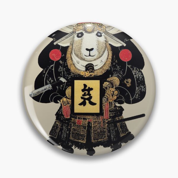 Item preview, Samurai Sheep Ai Art, Budo, Japanese designed and sold by ArtificialEye.