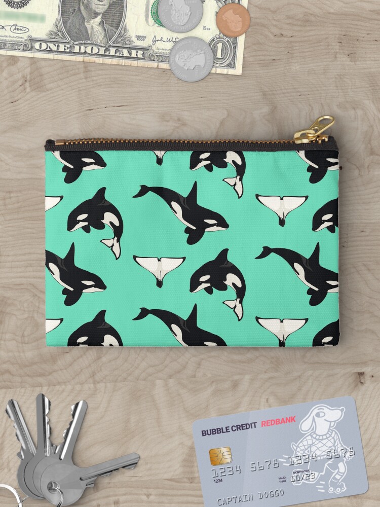 Thumbnail 3 of 4, Zipper Pouch, Orca Whale designed and sold by mylenetax.