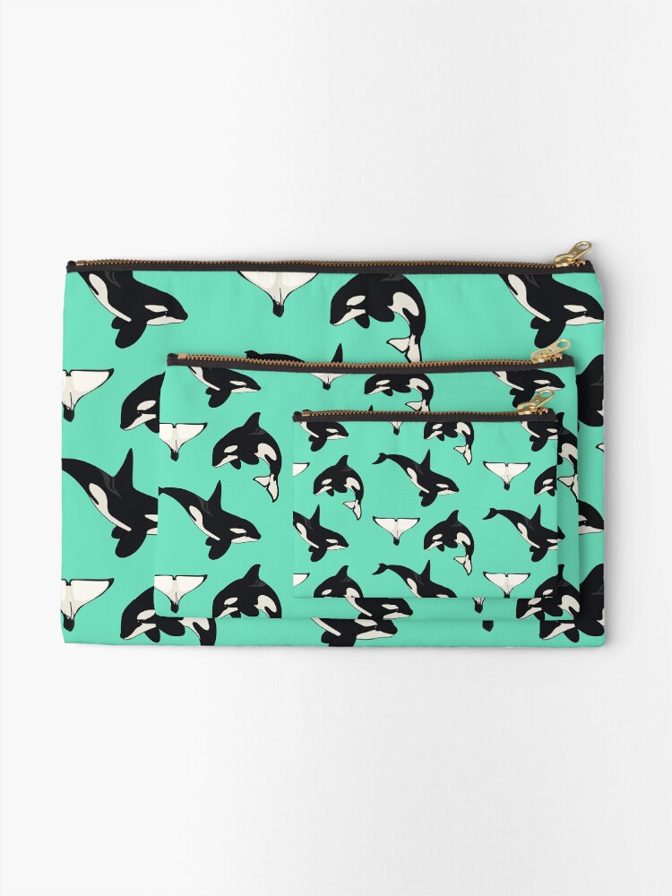 Alternate view of Orca Whale Zipper Pouch