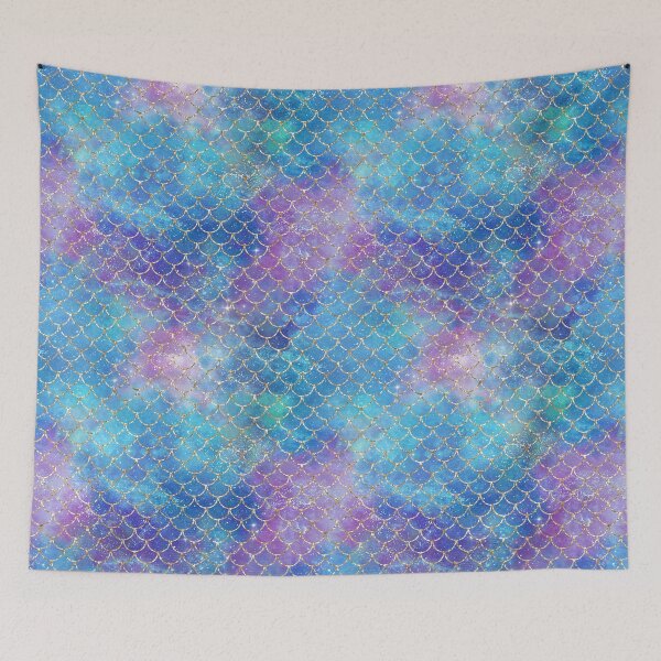 Item preview, Mermaid Scale Glitter Pattern Print Seamless designed and sold by MamaNeeaDesigns.