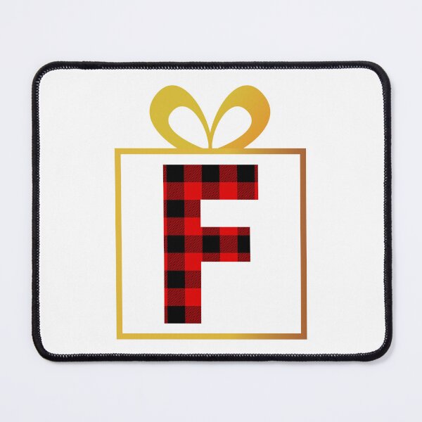 Item preview, Christmas Buffalo Plaid Letter F designed and sold by Coffee Lifestyle.