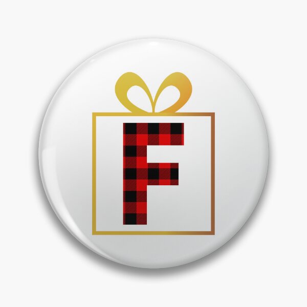 Item preview, Christmas Buffalo Plaid Letter F designed and sold by Coffee Lifestyle.