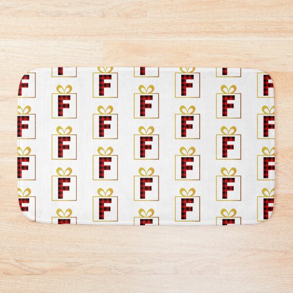 Item preview, Christmas Buffalo Plaid Letter F designed and sold by Coffee Lifestyle.