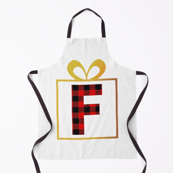 Item preview, Christmas Buffalo Plaid Letter F designed and sold by Coffee Lifestyle.