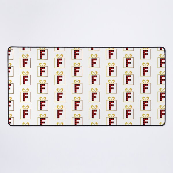 Item preview, Christmas Buffalo Plaid Letter F designed and sold by Coffee Lifestyle.