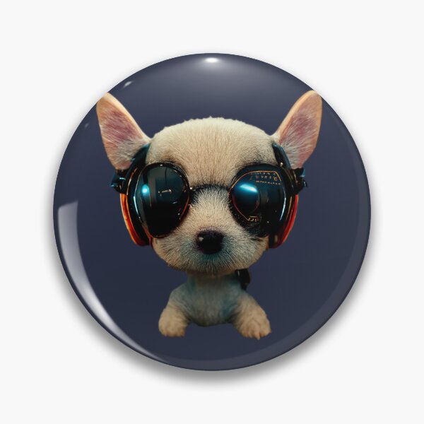 Item preview, 3D Cyber Dog with Sunglasses & Headphones designed and sold by ArtificialEye.