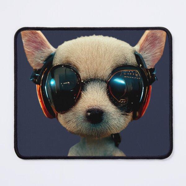 Item preview, 3D Cyber Dog with Sunglasses & Headphones designed and sold by ArtificialEye.