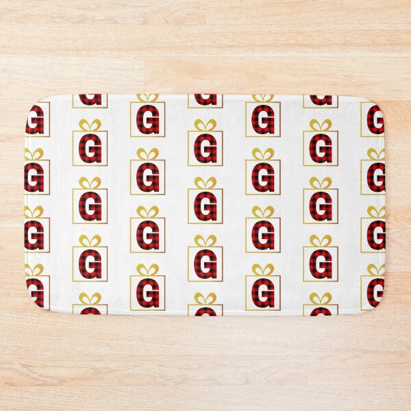 Item preview, Christmas Buffalo Plaid Letter G designed and sold by Coffee Lifestyle.
