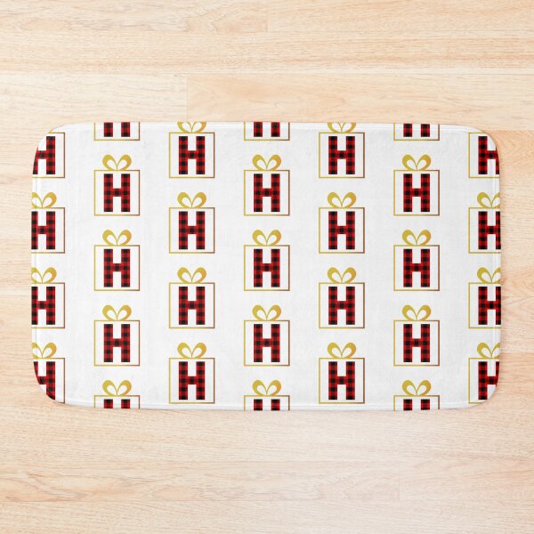 Item preview, Christmas Buffalo Plaid Letter H designed and sold by Coffee Lifestyle.